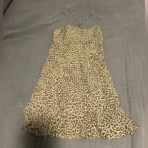 Zara green cheetah dress